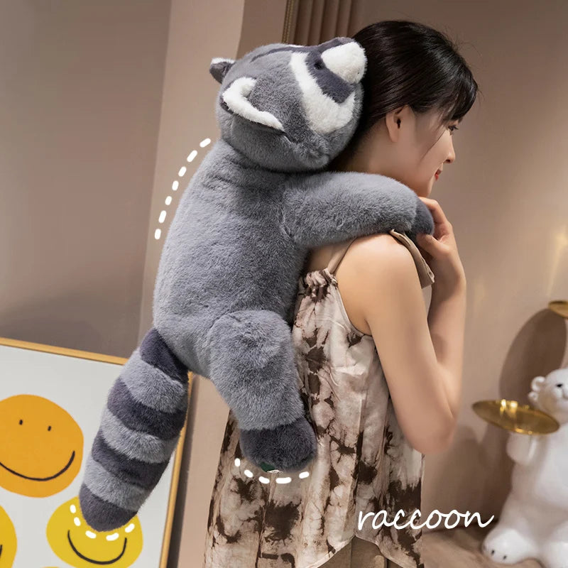 40-65cm Cute High Quality Simulation Animal Raccoon Red Panda Fox Plush Doll Pillow Home Decor For Boys And Girls Christmas Gift