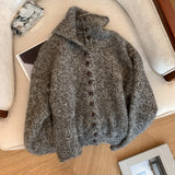 Women's Turtleneck Button-Front Cardigan
