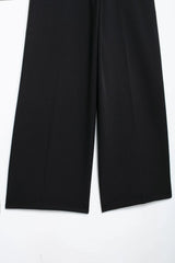 2024 New Women Casual Black Trousers Suits Sports Short Jacket + Female Vinatge Black White Patchwork Baggy Pants Street