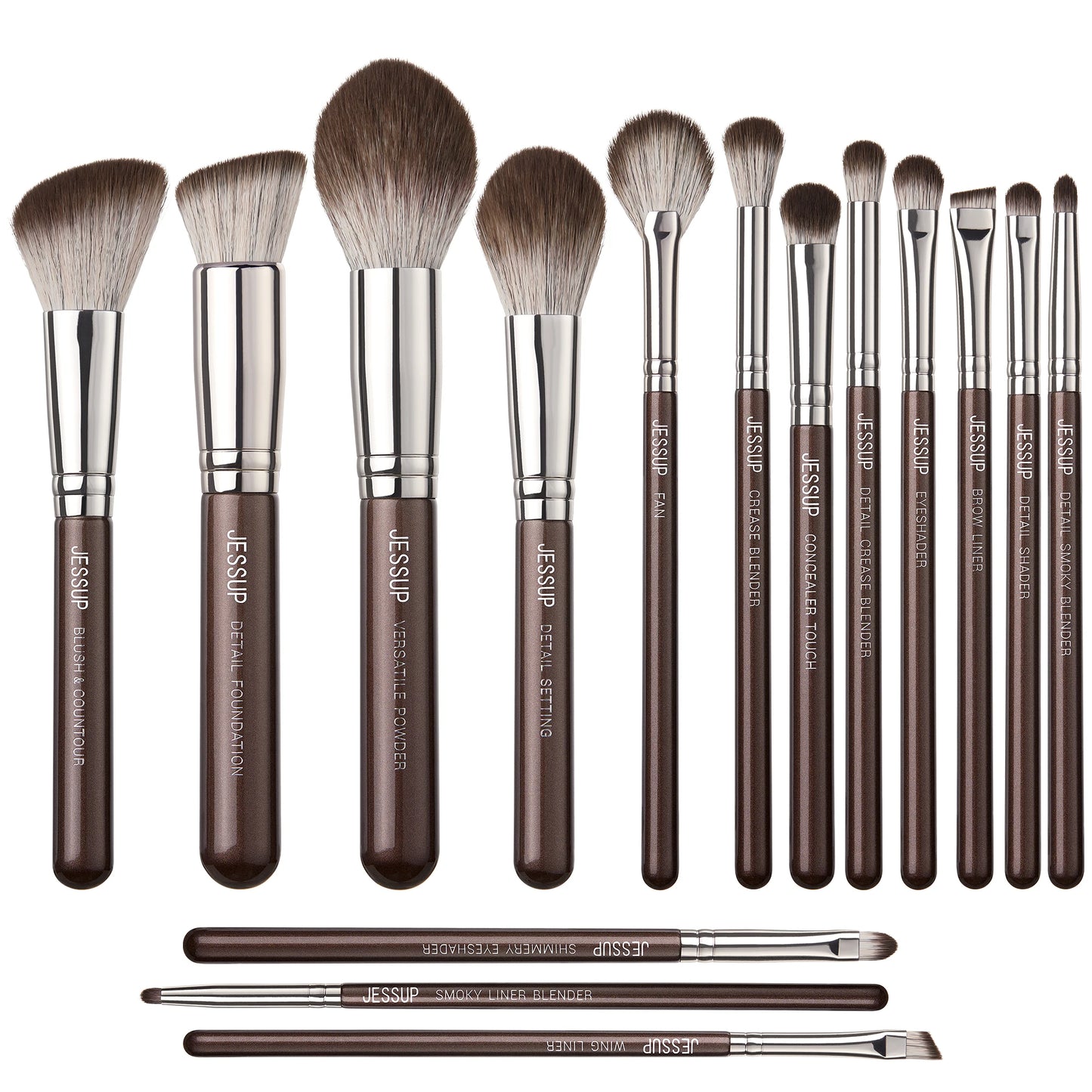 Jessup 15-Piece Professional Makeup Brush Set