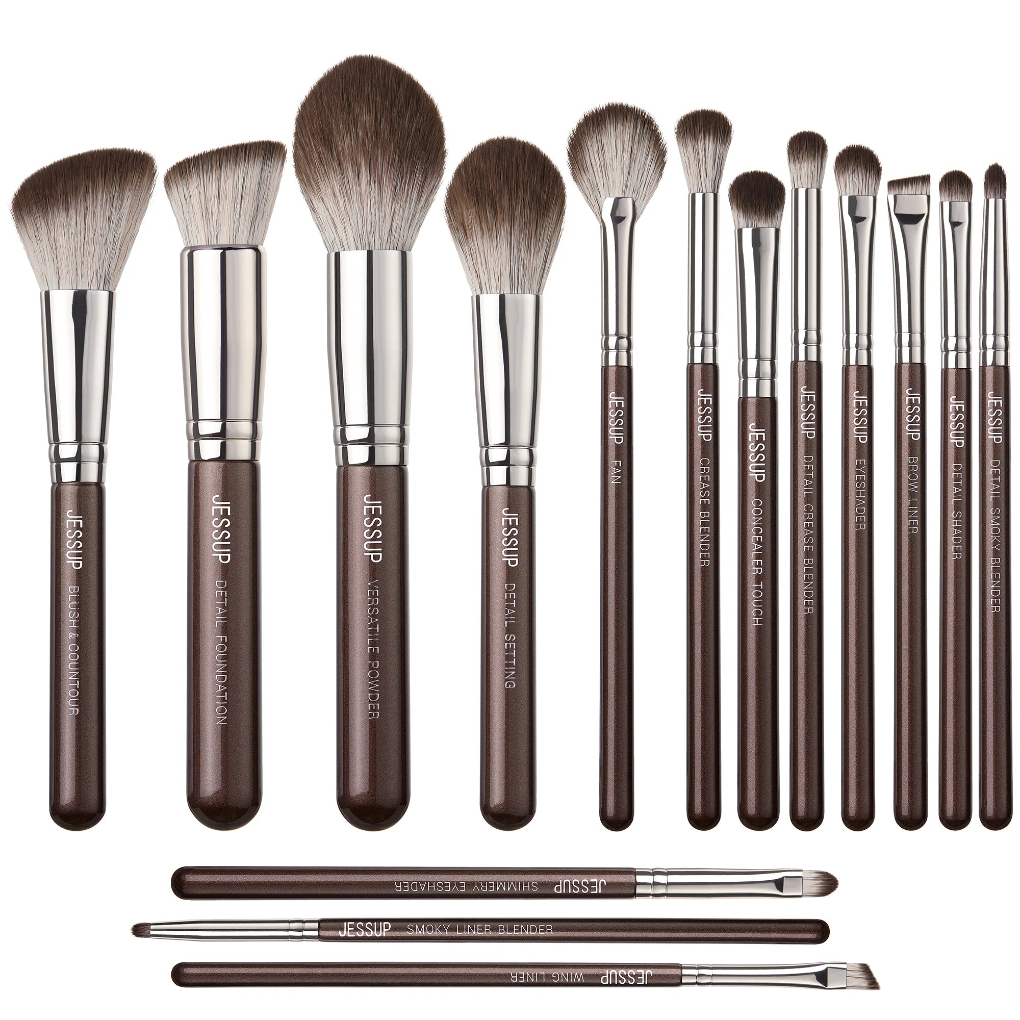 Jessup 15-Piece Professional Makeup Brush Set
