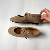 Round Toe Mary Jane Flats with Butterfly Knot