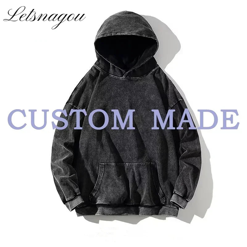 Vintage Wash Oversized Cotton Hoodie
