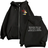 Blame John Meme Oversized Zip-Up Hoodie