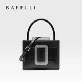 BAFELLI 2026 NEW WOMEN'S FASHION PINK EVENING HANDBAG SHOULDER BOXY BAG CASUAL PURSE LUXURY BRAND DESIGNER LEATHER TREND LADY