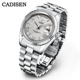 CADISEN Men's Mechanical Watches Luxury Meteorite Dial Automatic Watch For Men Week 100M Japan MIYOTA 8285 Movement Clock Man