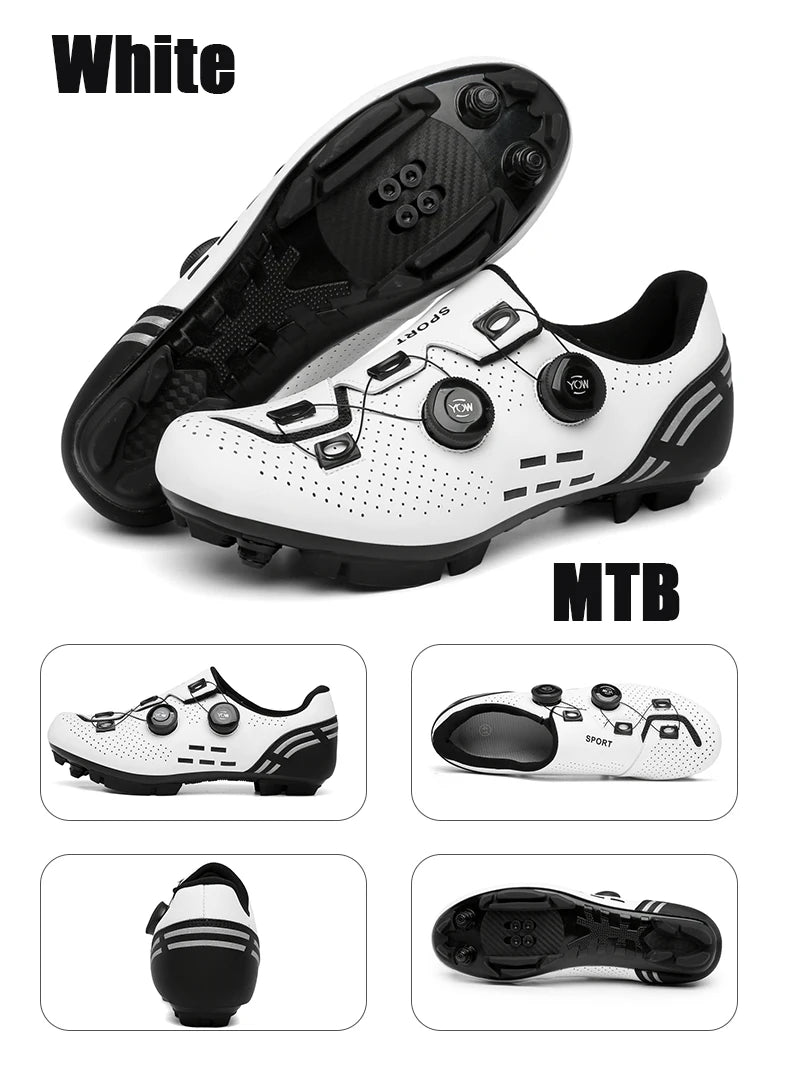 2026 Cycling Sneaker Mtb with Cleats Men Carbon Sports Speed Bike Shoes Women Mountain Racing Flat SPD Road Cycling Footwear