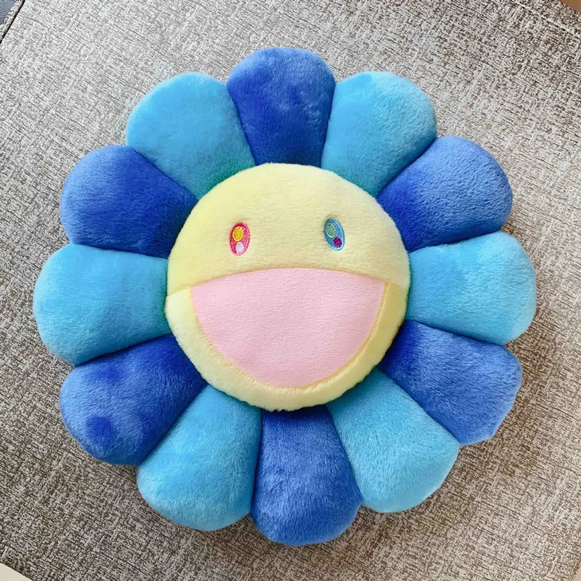 Rainbow Daisy Children's Plush Pillow, Japanese, Sunflower, Floor Game Mat Seat Pillow Sofa House Car Decoration Plush Pillow