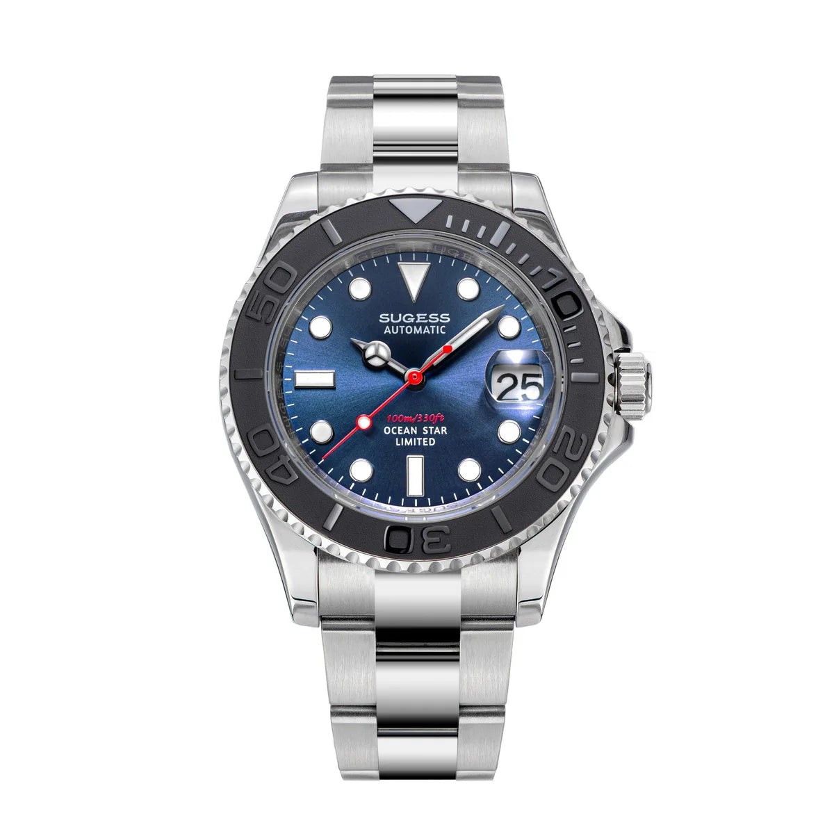 Sugess Master Dvier Watch For Men Automatic Mechanical Watches NH35A Movement Sapphire Luxury 100m Waterproof Clock S450-2 New
