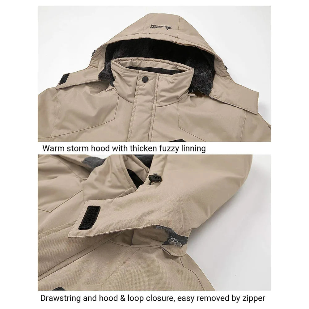 Men's Fleece-Lined Winter Parka | Waterproof Outdoor Jacket