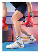 Wrestling Shoes Men 2025 High Top Professional Breathable Mesh Boxing Shoes Wrestling Fighting Sanda Weightlifting Squat Shoes