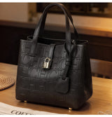 Embossed Letter Print Crossbody & Large Capacity Tote