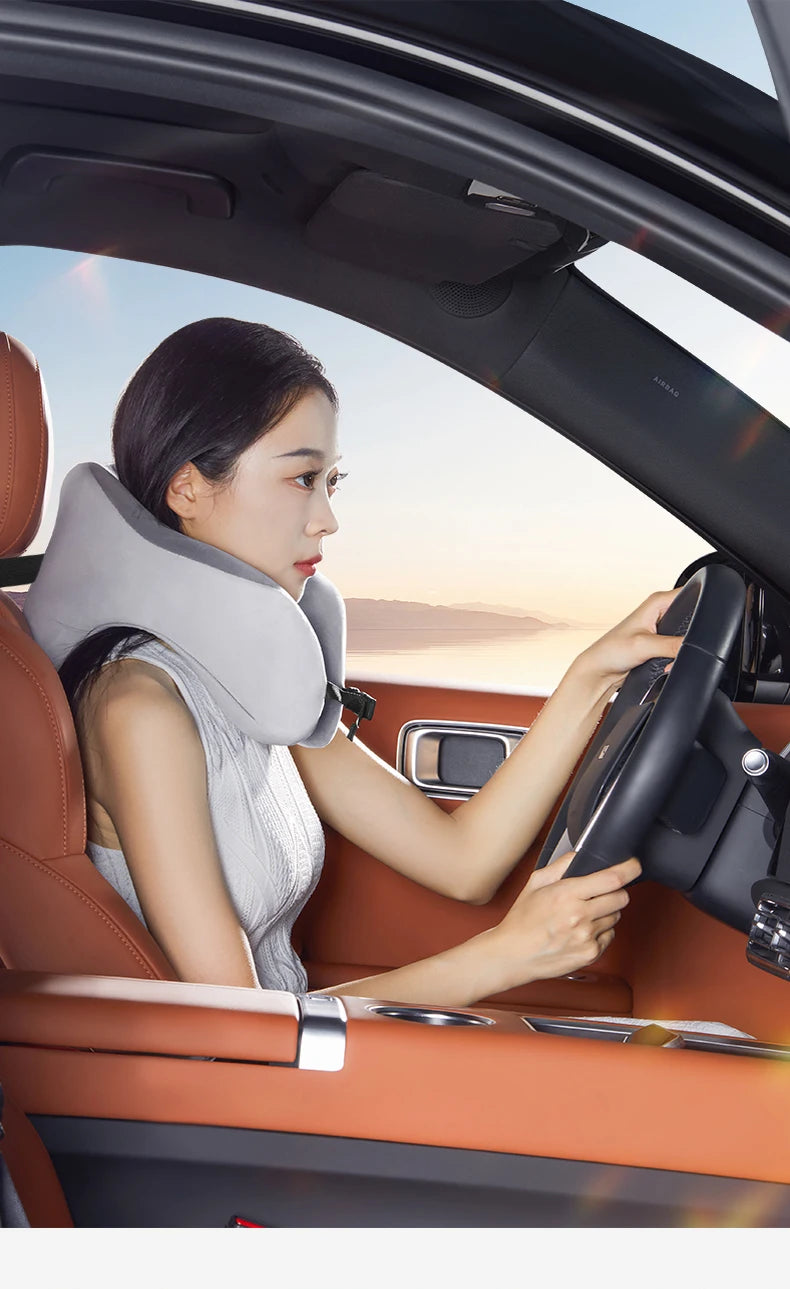 Memory Foam Travel Neck Pillow – Soft U-Shape Support