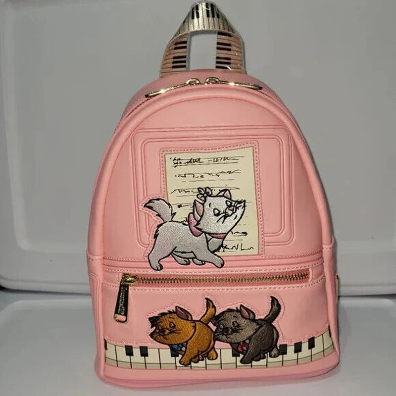 2pcs/set Piano Kitten Imitation Mini Backpack and Wallet Christmas The Marie Cat Cosplay Backpack Schoolbag Handbag for Girls