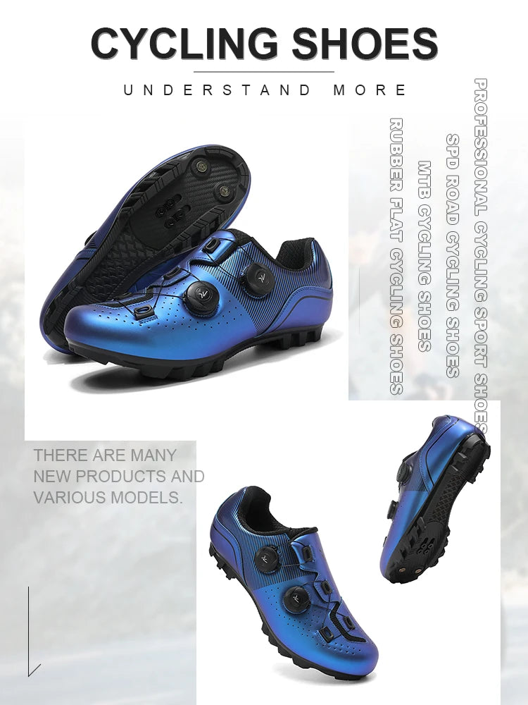 2026 MTB Cycling Sneaker Men A5 Leather Self-Locking Cleat Spd Road Bike Shoes Women Flat Trail Train Mountain Bicycle Shoes