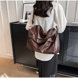 Large Capacity Solid Color Crossbody Shoulder Bag, Fashion Casual Versatile Shopper Tote Bag,Black/White Elegant Women Handbag