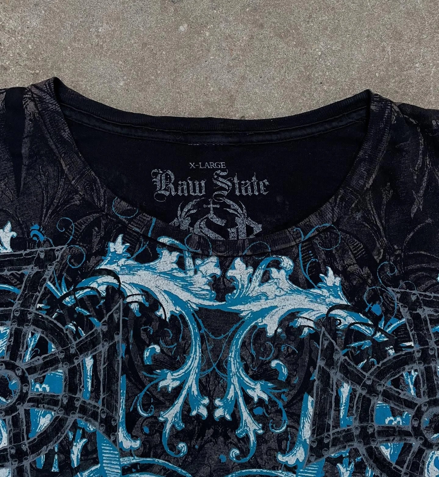 Men's Affliction Style Y2K Graphic Tee – Double-Sided Print