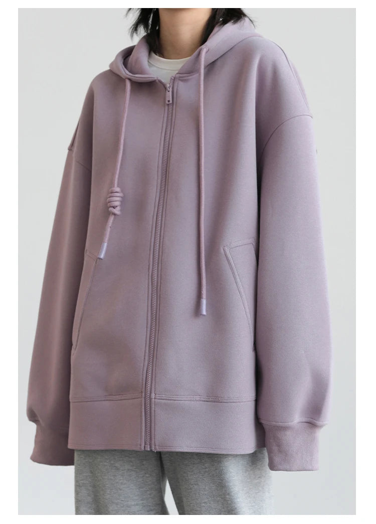 Women’s Relaxed Longline Zip-Up Hoodie