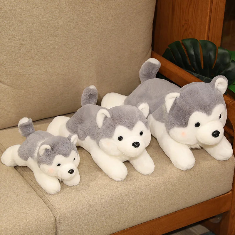 Cute Lying Husky Plush Pillow