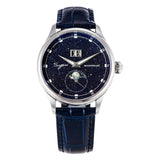 Sugess Moonphase Watch of Men 40mm Automatic Mechanical Wristwatches Seagul ST2528 Movement Stainless Steel Blue Sandstone Dial