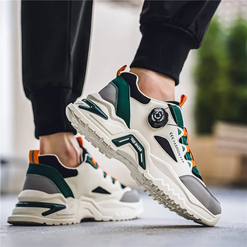 Men's Rotating Buckle Casual Sports Sneakers