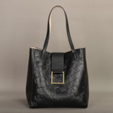 Elegant Leather Bucket Bag