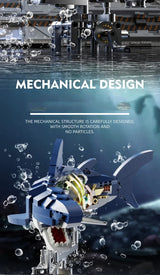 Mechanical Animal Technical Building Blocks, Light MOC Assembly Bricks, Shark Dragonfly Skull Piranha 4 Styles Adults Kids Gift