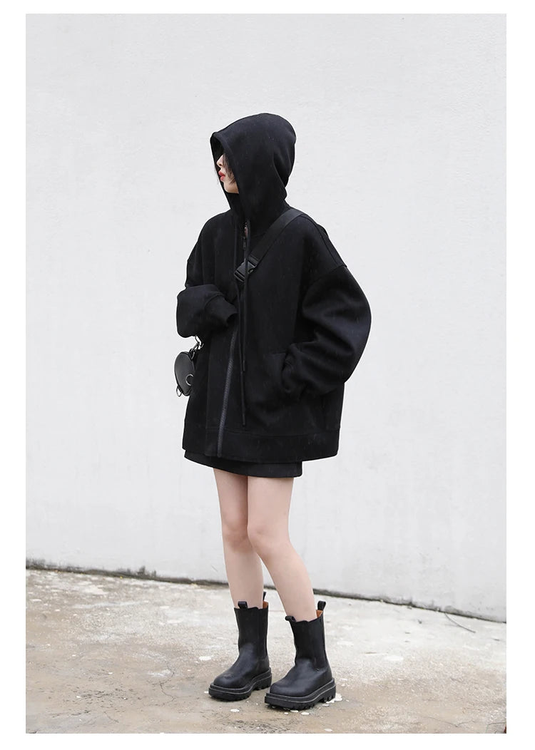 Women’s Relaxed Longline Zip-Up Hoodie