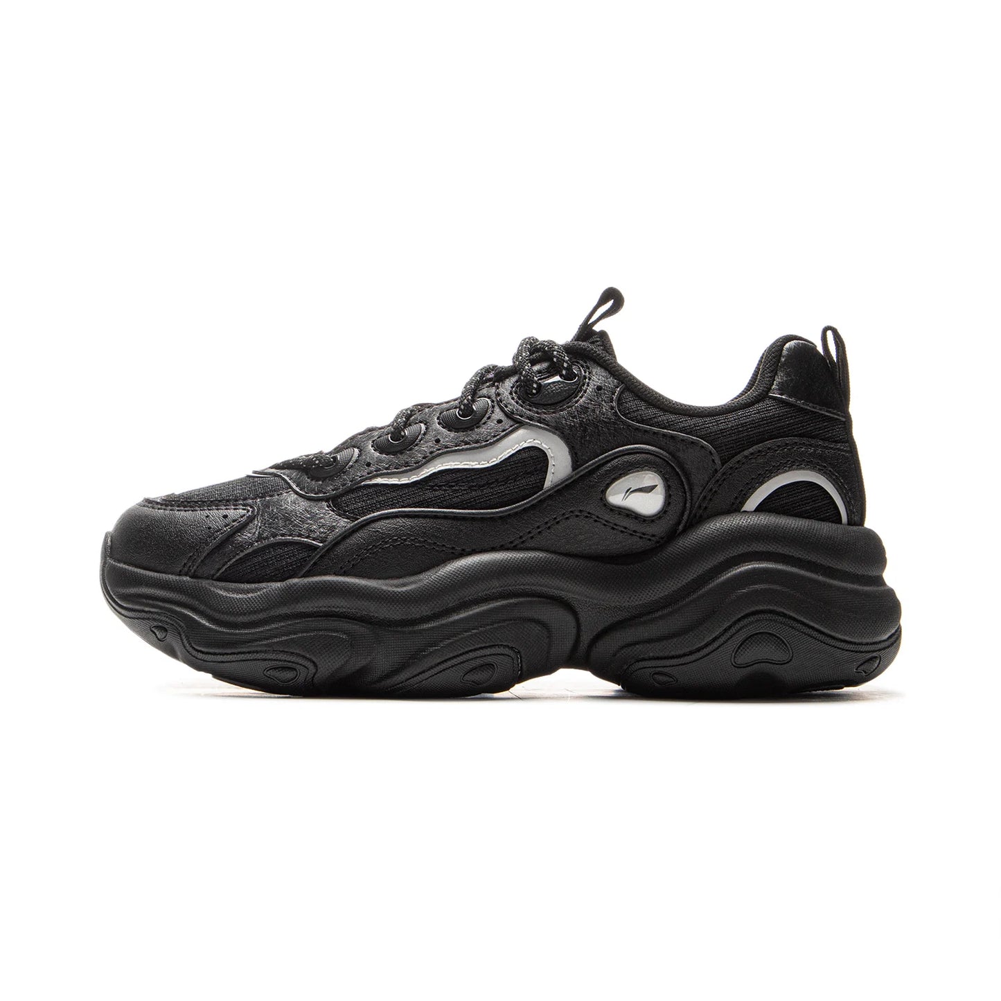 Li-Ning Women's MIA Lifestyle Shoes Wearable Reflective Retro Thick Heel Sports Shoes LiNing Classic Casual Sneakers AGCV276