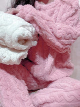 Women's Coral Velvet Winter Pajama Set