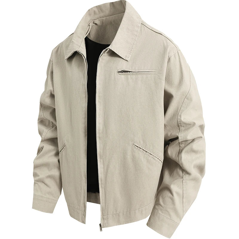 Oversize Loose Men's Denim Jacket Autumn 100% Cotton High Quality Casual Coats Fashion Hip-Hop Rock Streetwear Comfort Outerwear