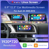 Road Top 8.8"/12.3" Touch Screen for Audi A5 2008–2016