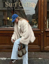 Women’s Gradient Faux Fur Winter Jacket