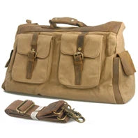 Fashion Multi-Function Full Grain Genuine Leather Travel Bag Men's Leather Luggage Travel Bag Duffle Bag Large Tote Weekend Bag