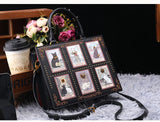 Vintage Luxury Leather Tote – Designer Cat Embroidery Shoulder Bag