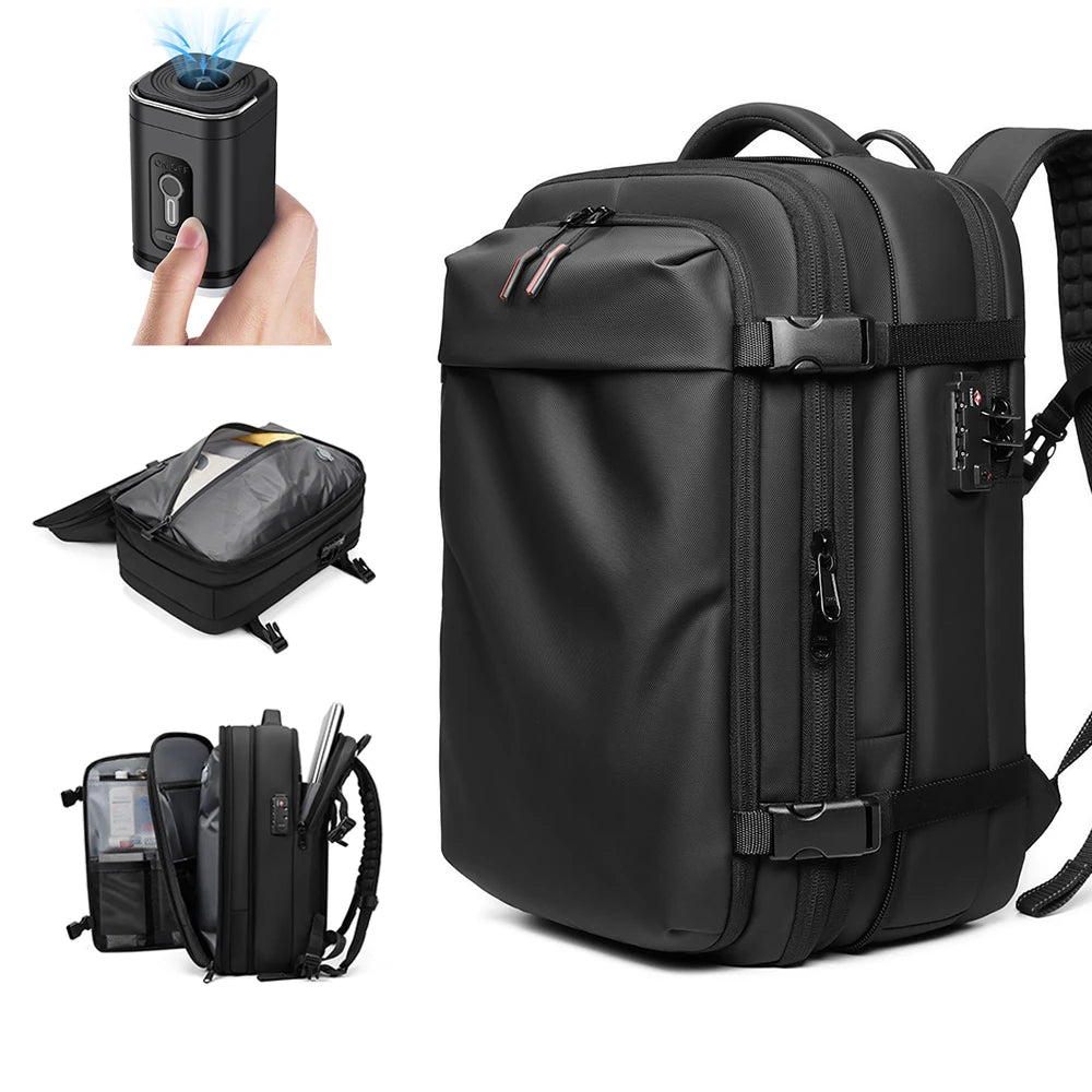 Vacuum Compression Travel Backpack – 17" Laptop & Adventure Ready
