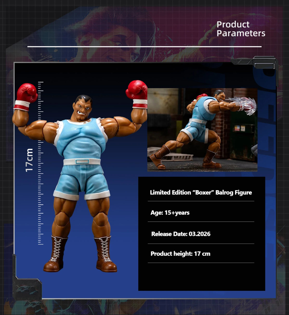 JADA New Action Figure Street Fighter Collectible Figures: Akuma & “Boxer” Balrog | Limited Edition ~15-17 CM