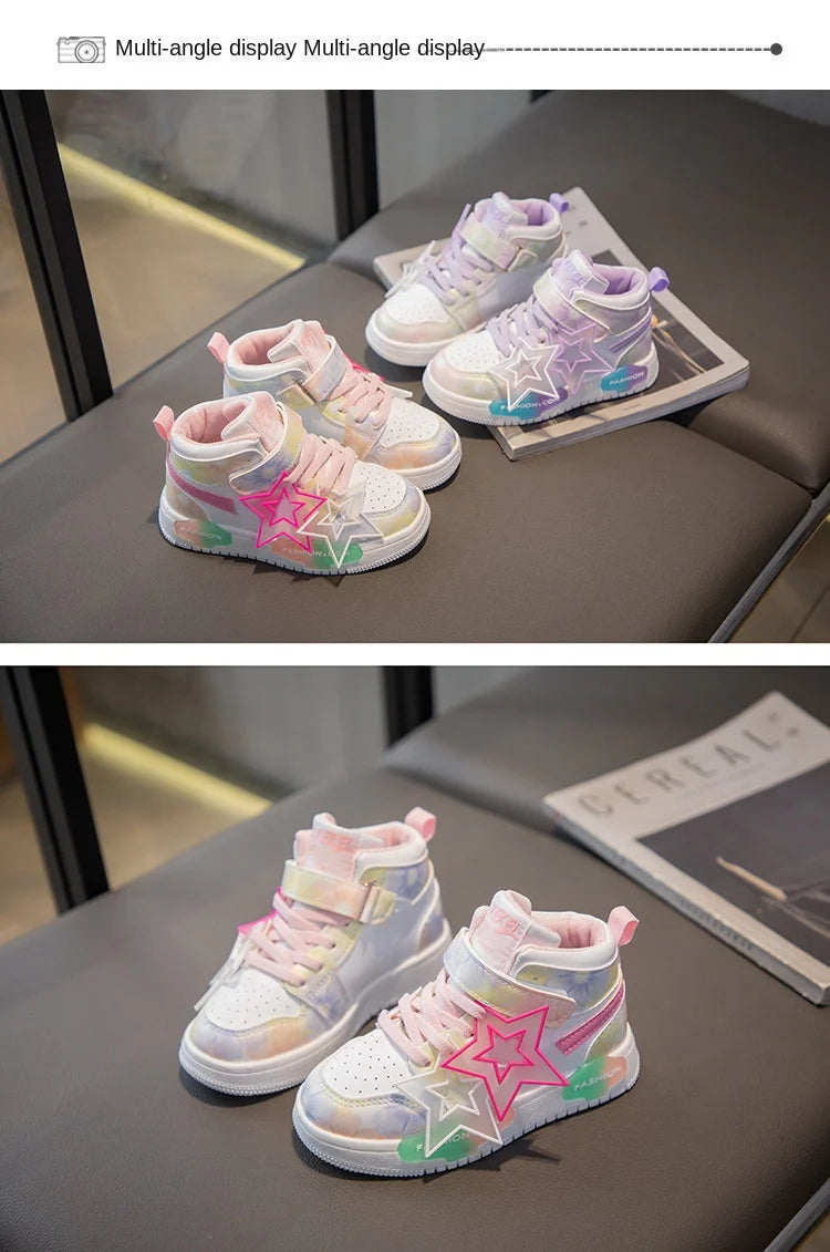 Classic Kids' Leather Fashion Sneakers