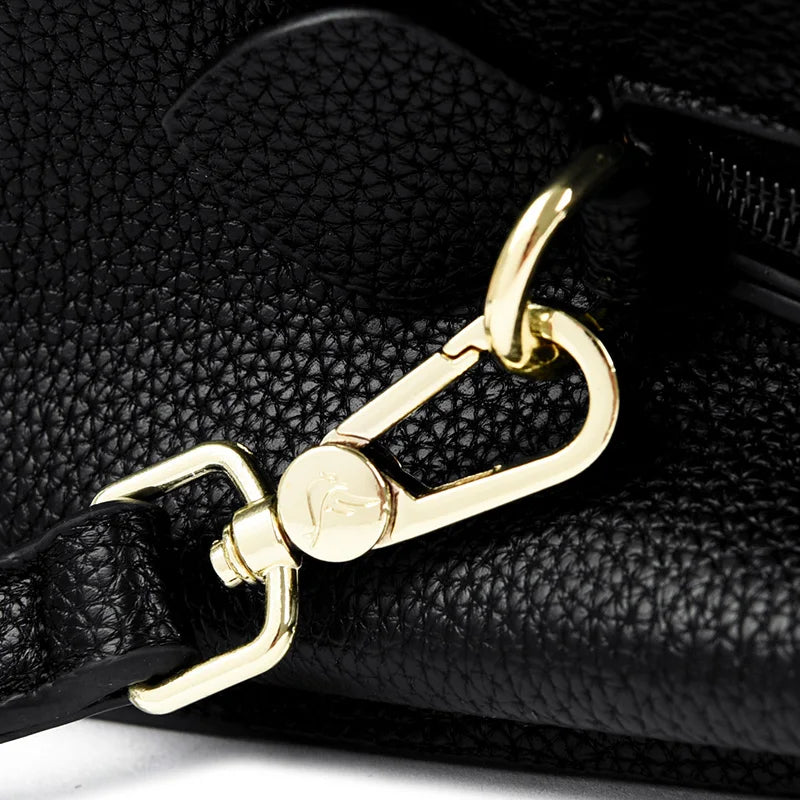 Genuine Brand Sturdy Durable Soft Leather Top-handle Bags Female Handbags Women 3 Layer Shoulder Crossbody Totes Messenger Bag