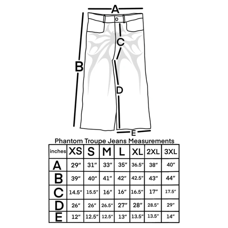 Y2K Phantom Spider Patch Baggy Jeans
