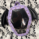 Gothic Punk Coffin Shape Ita Bag Women Clear Backpacks Dark Lolita Handbag and Shoulder Bag Girls Cosplay Designer 2 Insert