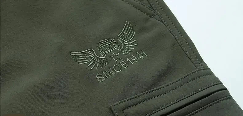 Men's Winter Fleece Straight-Leg Cargo Pants