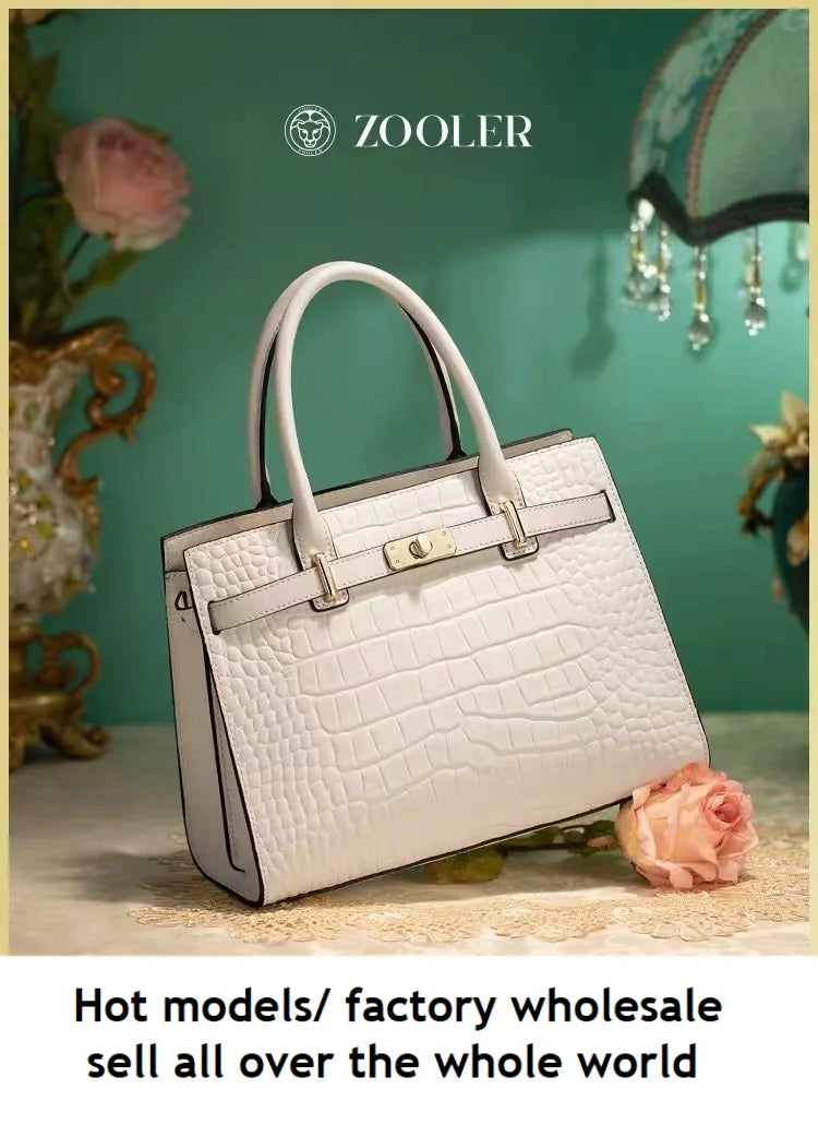 Hot ZOOLER Fashion Woman Bag Full Genuine Leather Shoulder Bags for Businesswomen Real Cow Handbags Purses Bolsa Feminina #wg383