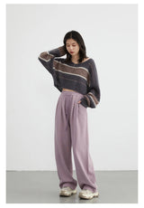 Women's High-Waisted Drawstring Wide-Leg Pants