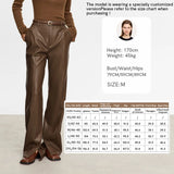 Minimalist Straight-Leg PU Leather Trousers