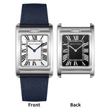 2026 Specht & Söhne New Fashion Square Quartz Watch Double Face Men's Watches Stainless Steel Sapphire CrystaReloj Hombre 24.5MM