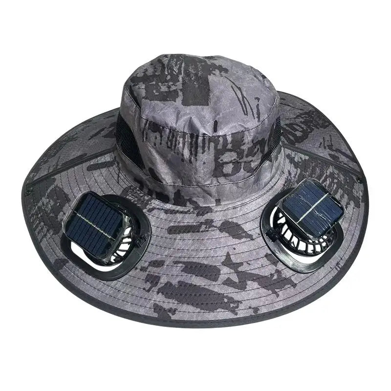 Solar-Powered Cooling Bucket Hat | UPF 50+ Wide Brim