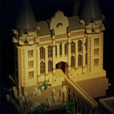 New Magic Castle Micro Building  Blocks Light Up Street View Architecture Creative MOC Model Kit  Kids Christmas Birthday Gifts