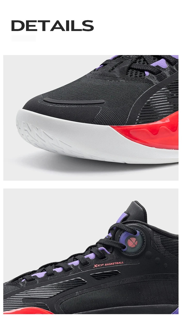 Xtep Basketball Shoes Men's 2025 Summer Wear-resistant Breathable Stability Elastic Lightweight Sneakers For Male 875319120003