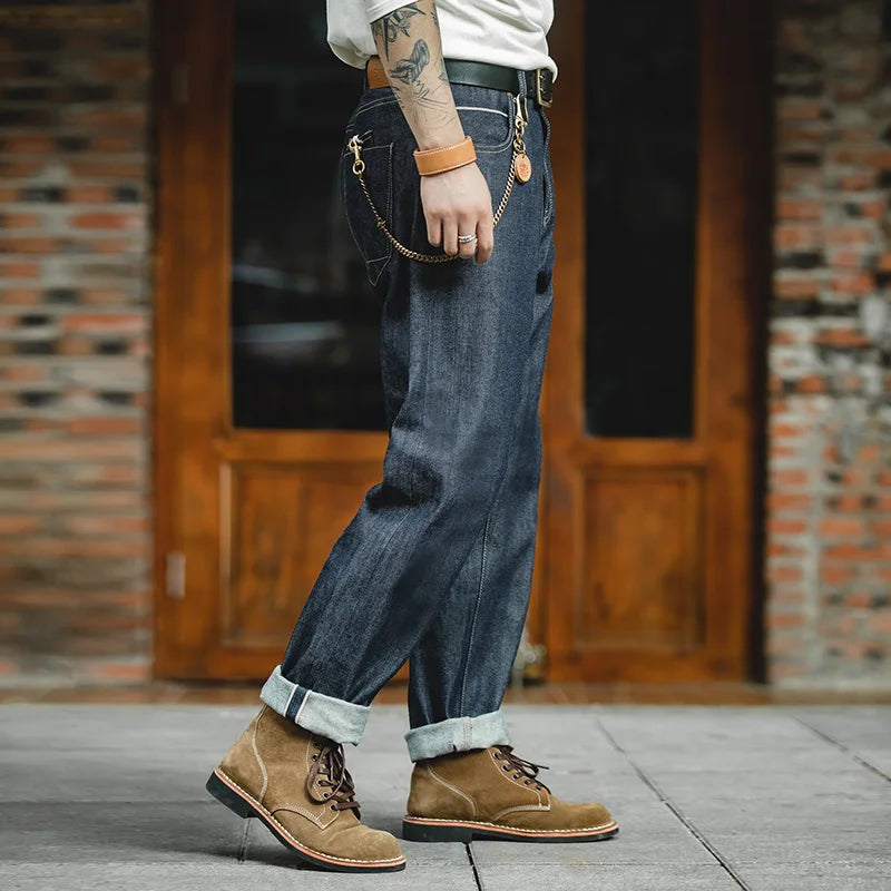 MADEN 13.5oz Selvedge Raw Denim Jeans – Men's Straight Fit